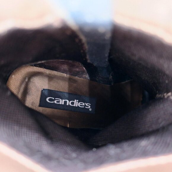 Vintage Y2K Candies Brown Square Toe Ankle Zip Platform Chunky Boots Women's 8M - Picture 7 of 8